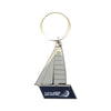 Yacht Shaped Metal Keyring